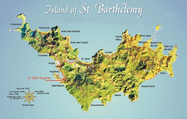 saint barthelemy carte